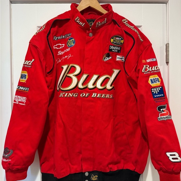 Authentic Budweiser Red Racing Jacket - Picture 1 of 4